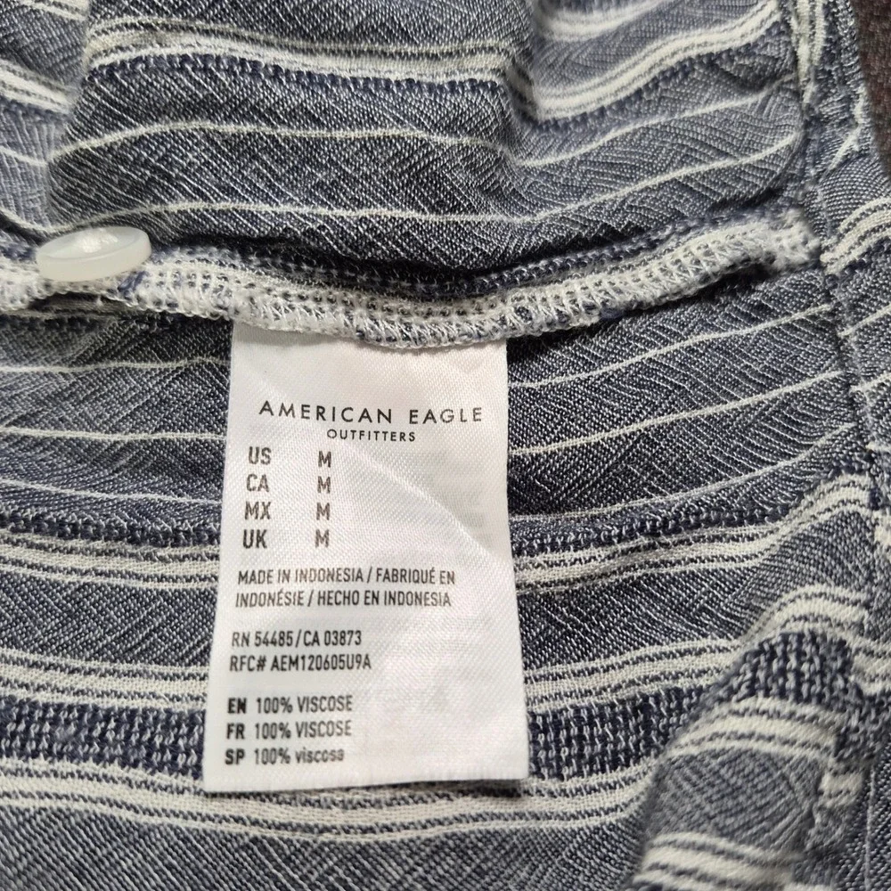 American Eagle Outfitters Striped Med Top With Tie Front Detail Coastal Cottage